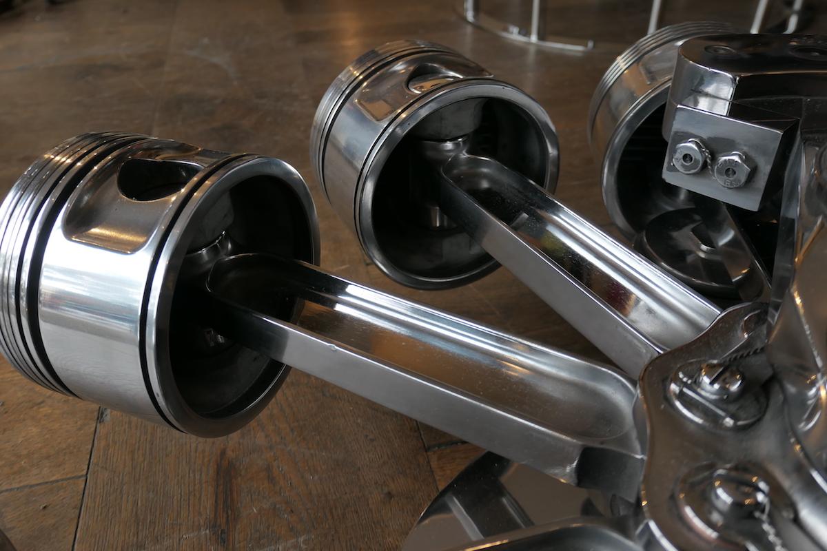 Glass Aeronautical Coffee Table Piston Radial Engine R-985 Wasp Junior For Sale