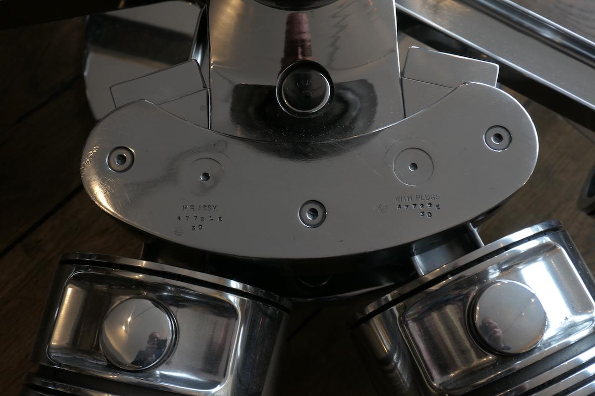 Polished Aeronautical Coffee Table Piston Radial Engine R-985 Wasp Junior For Sale