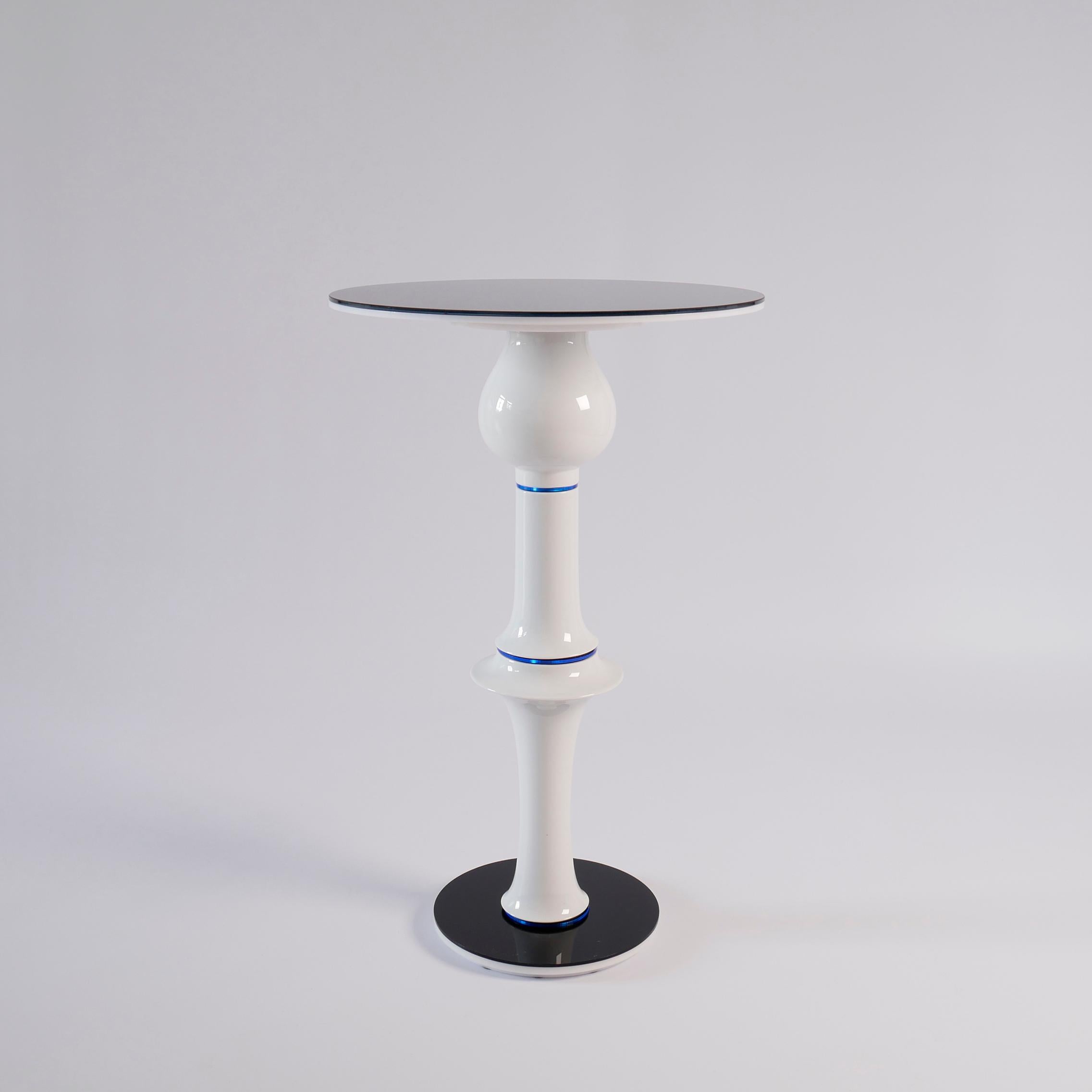 'Aeroplane' Side Table, Vintage Ceramics and Glass, One off Piece For Sale 4