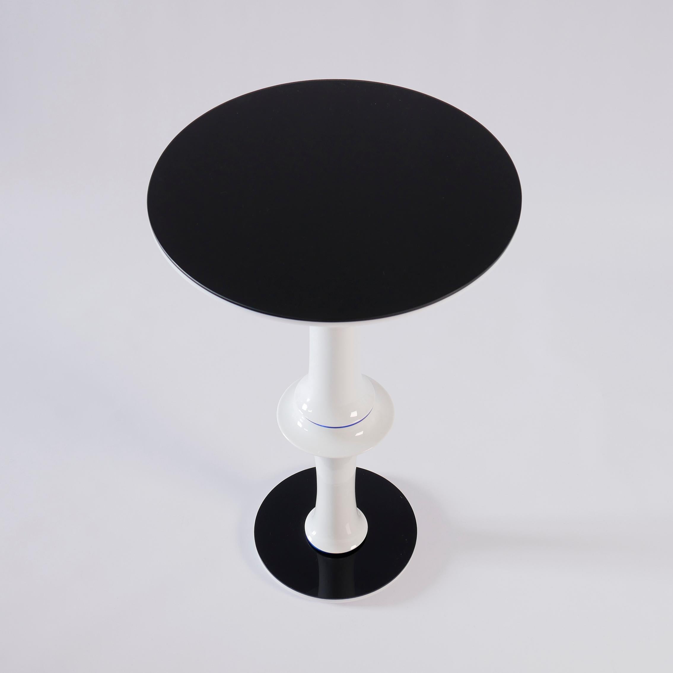 Mid-Century Modern 'Aeroplane' Side Table, Vintage Ceramics and Glass, One off Piece For Sale