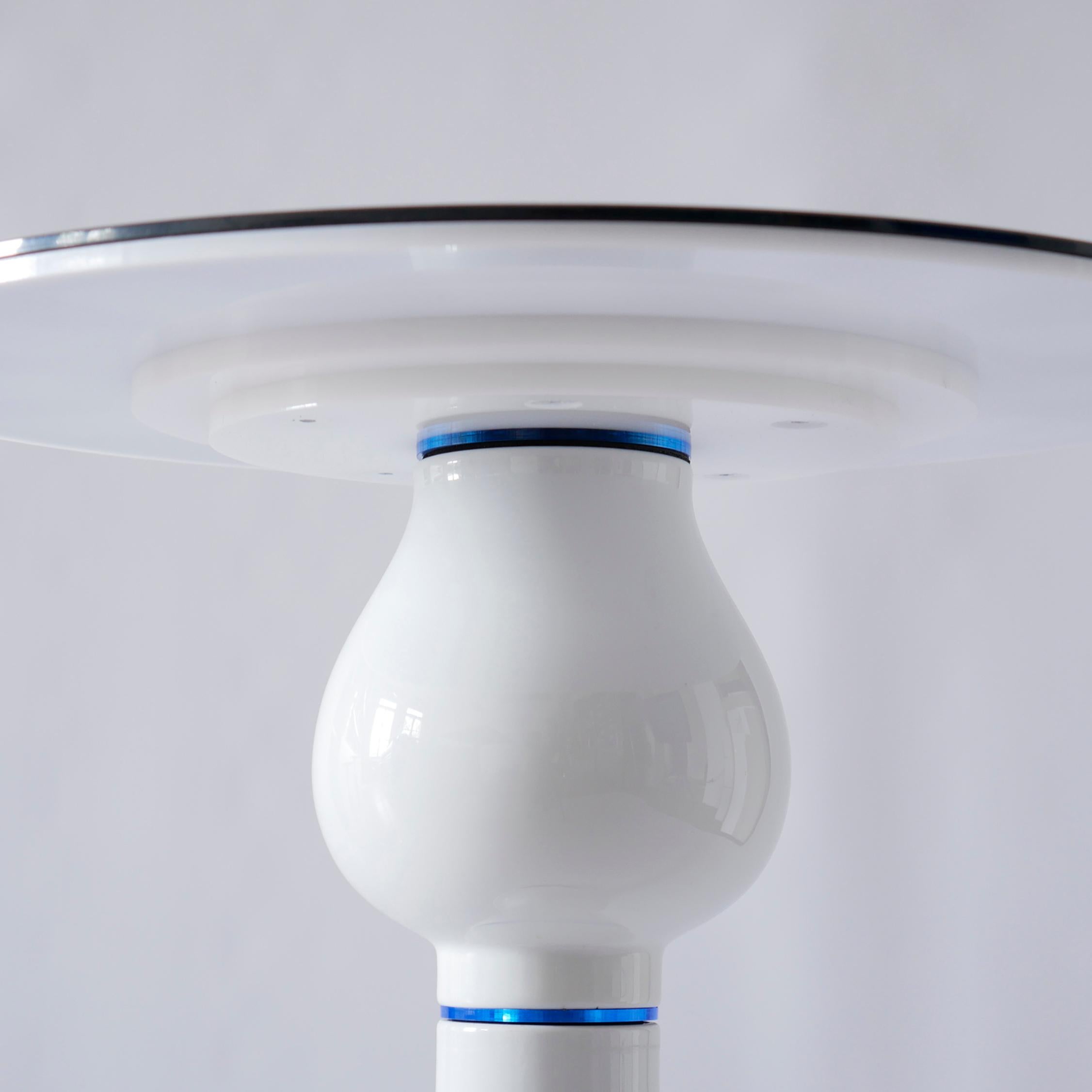 Tavolino 'Aeroplane', ceramica e vetro vintage, pezzo unico In condizioni ottime in vendita a Paris, IDF