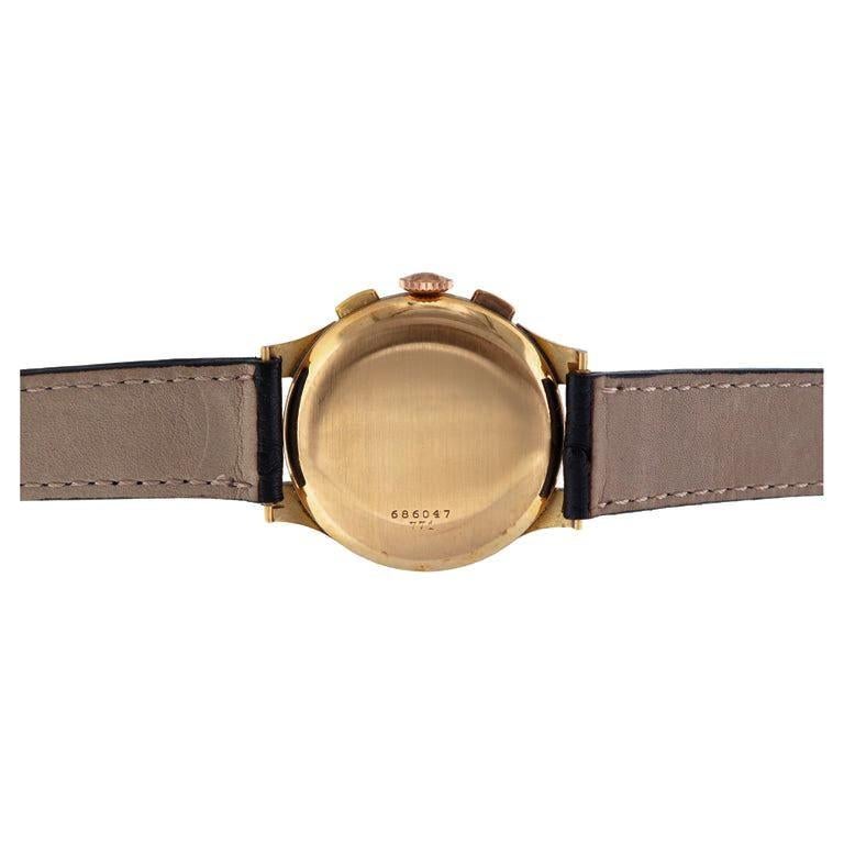 Aerotel 18Kt. Rose Gold Set of Four New Old Stock Art Deco Chronographs For Sale 13