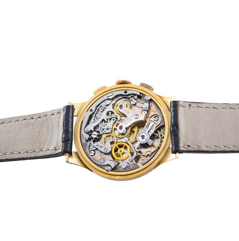 Aerotel 18Kt. Rose Gold Set of Four New Old Stock Art Deco Chronographs For Sale 14