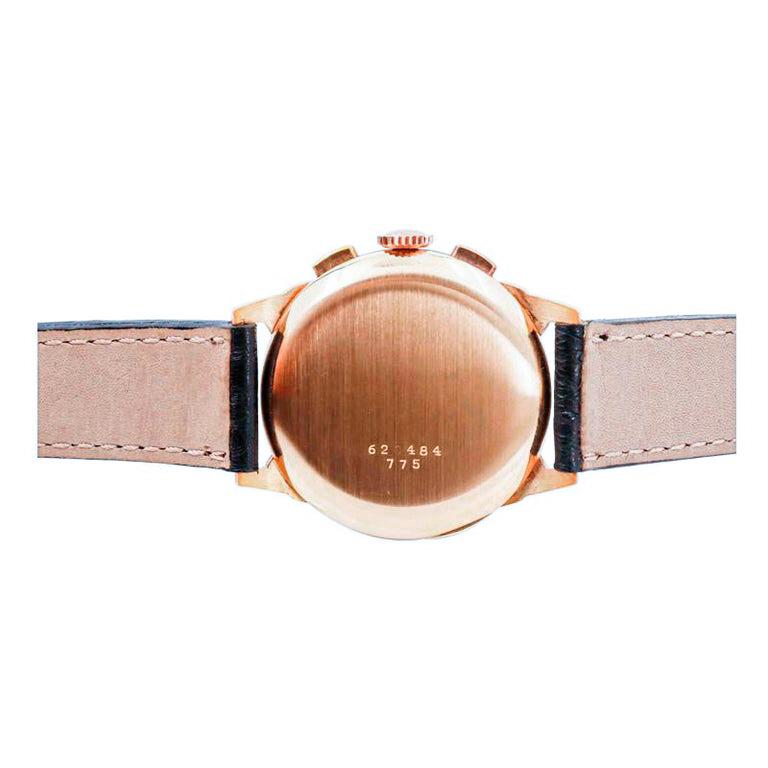Aerotel 18Kt. Rose Gold Set of Four New Old Stock Art Deco Chronographs For Sale 1