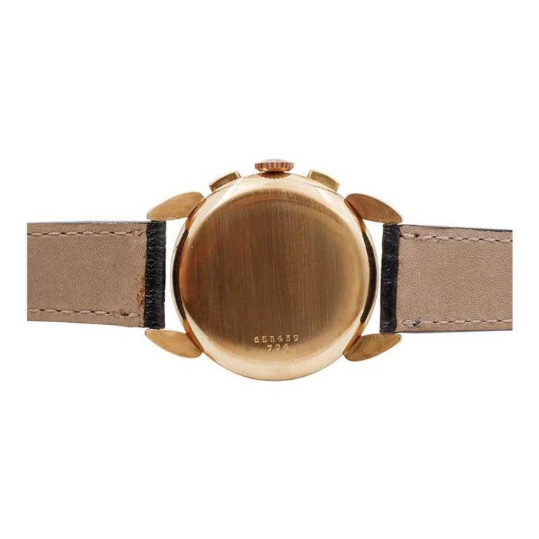 Aerotel 18Kt. Rose Gold Set of Four New Old Stock Art Deco Chronographs For Sale 5