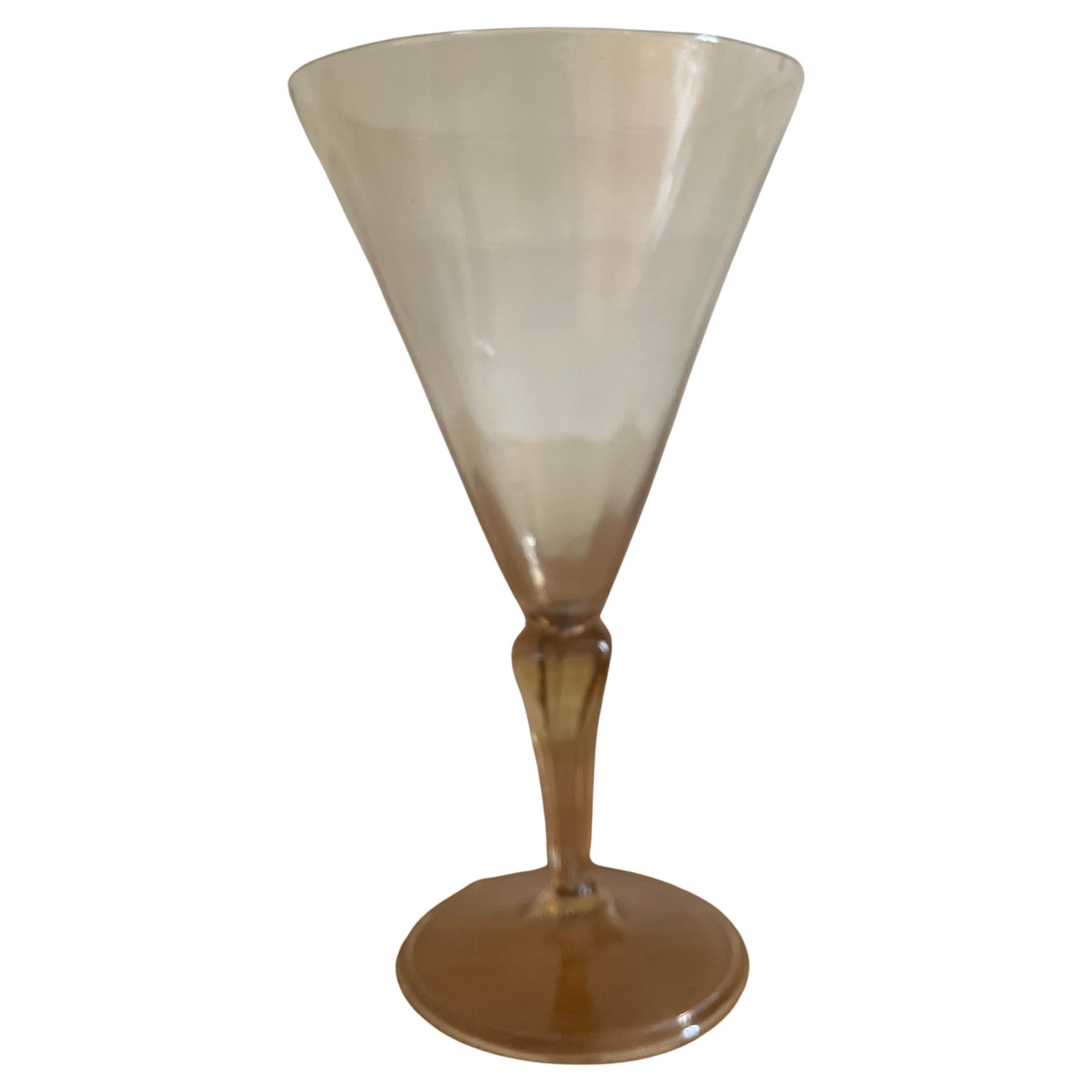 6 Art Deco Water Glasses by Venini Vittorio Zecchin