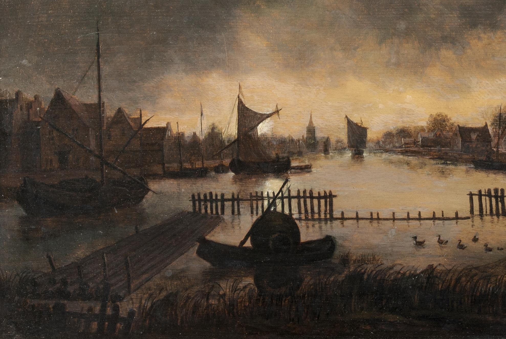 Moonlit River Landscape, 17th Century  Aert van der Neer (1603-1677) For Sale 3