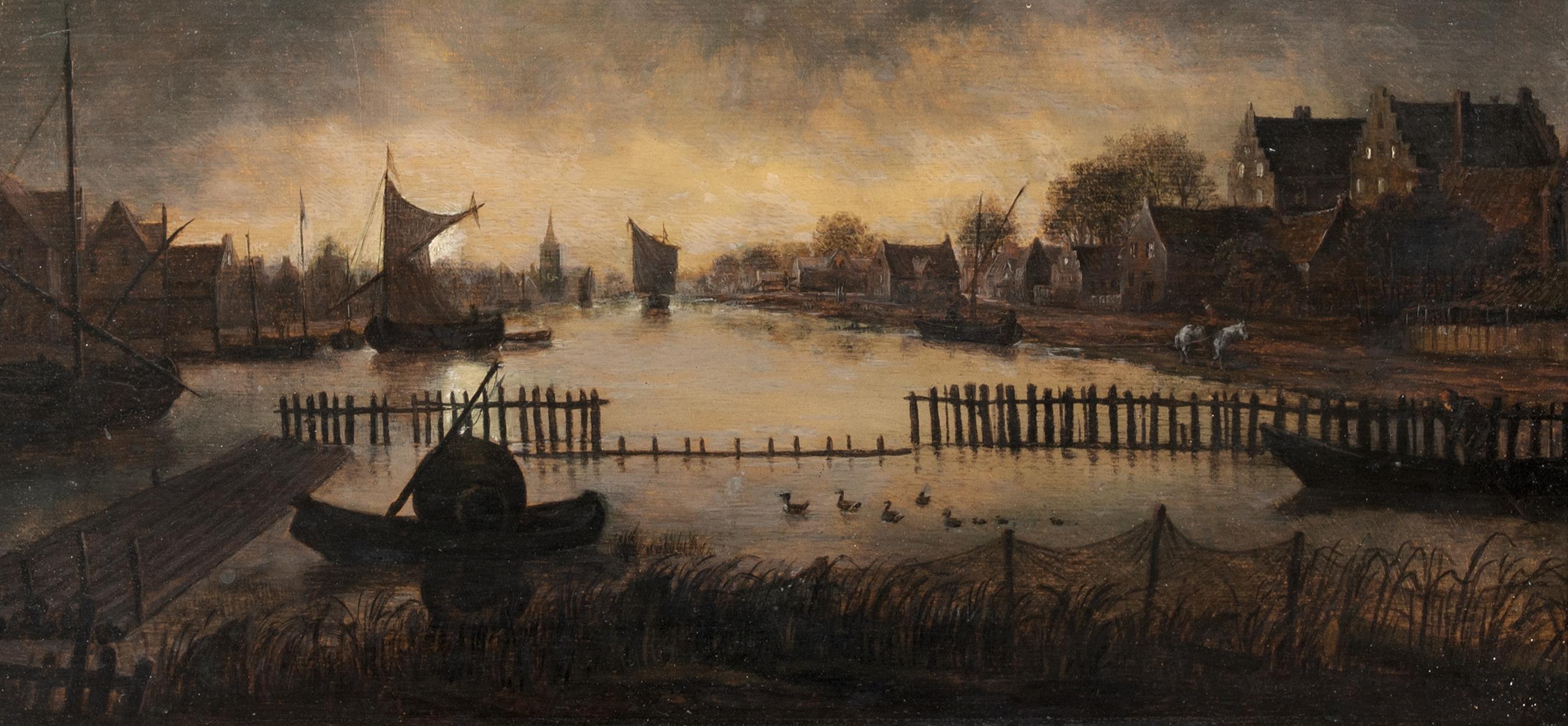 Moonlit River Landscape, 17th Century  Aert van der Neer (1603-1677) For Sale 4