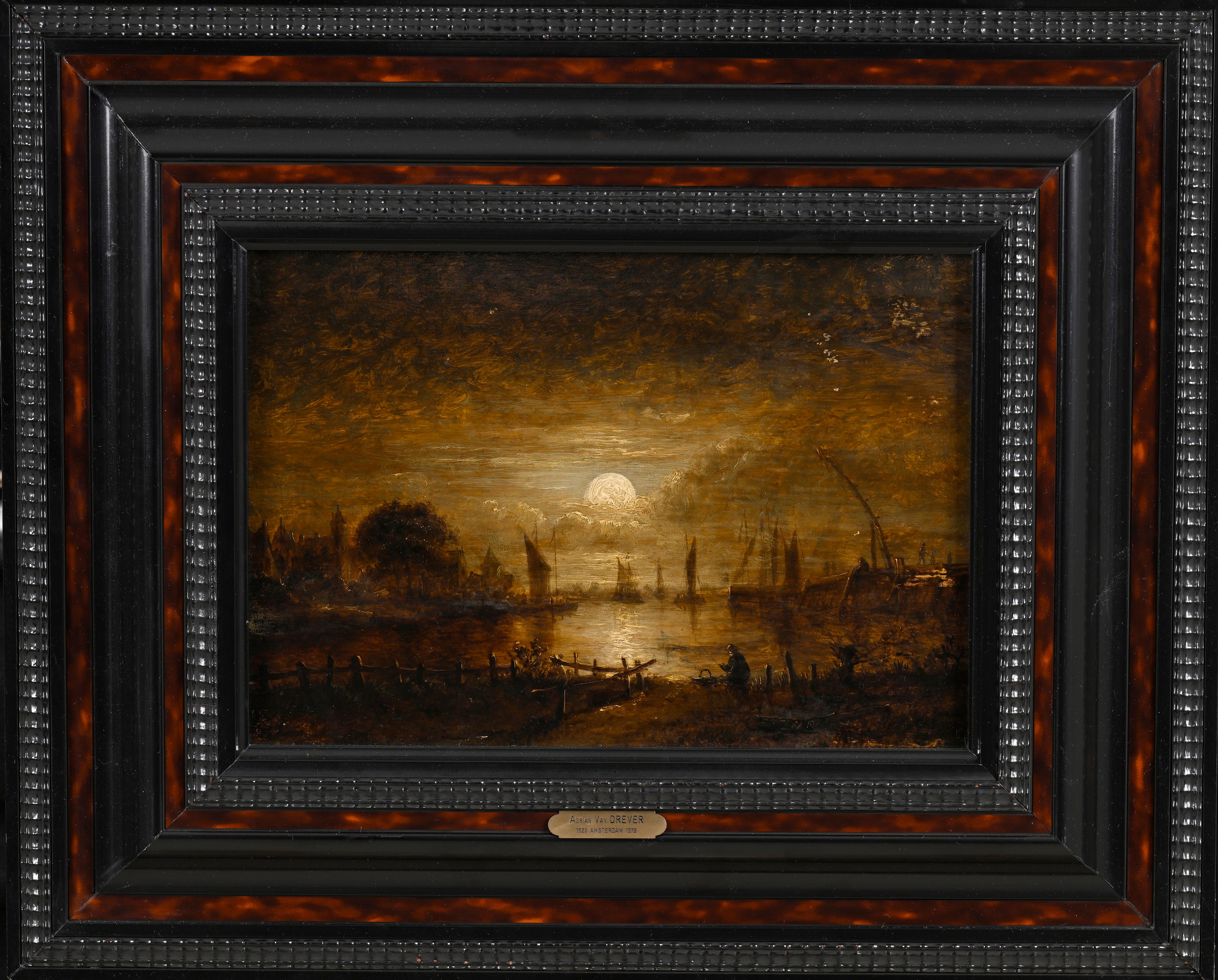 Paisaje fluvial a la luz de la luna - Painting de Aert Van Der Neer