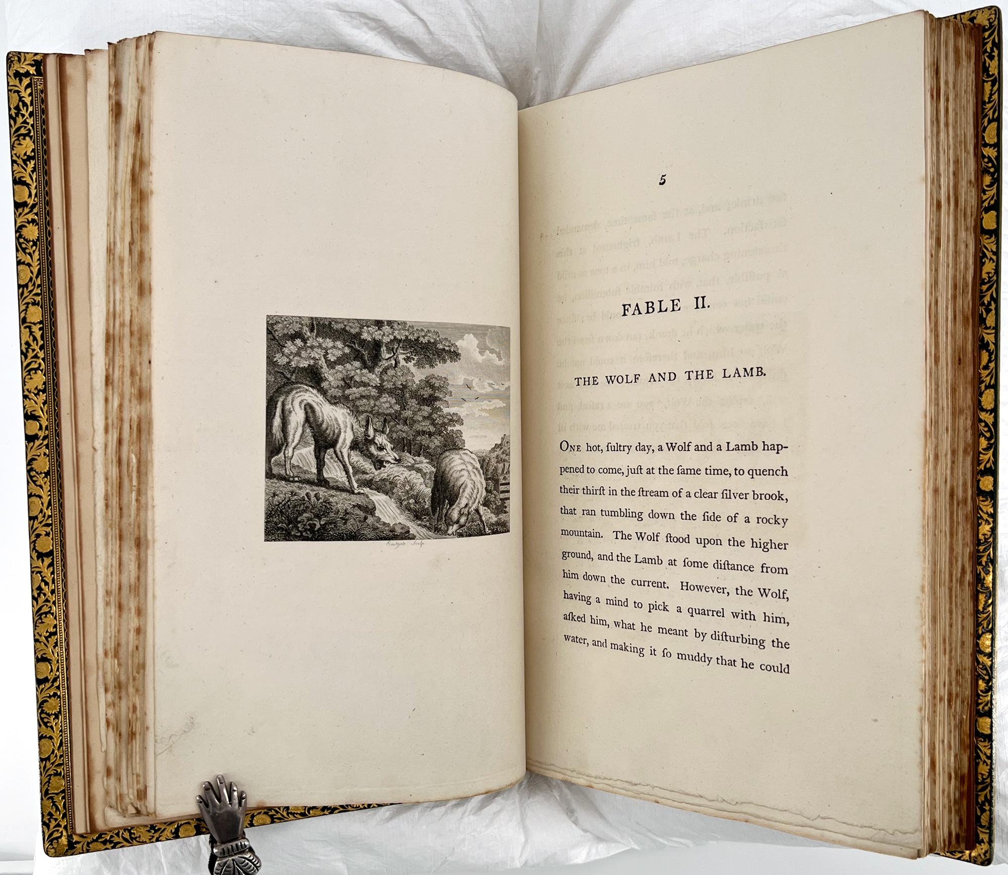 18th Century Aesop's Fables - 1793 Stockdale ILLUSTRATED EDITION, Bedford binding For Sale