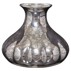 Estética jarrón antiguo americano de plata