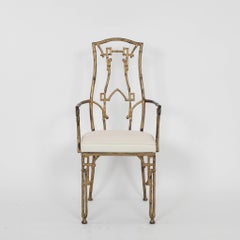 Aesthetic Bamboo Gilt Iron Arm Chair