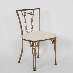 Aesthetic Bamboo Gilt Iron Side Chair