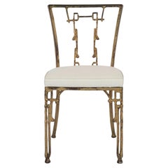 Aesthetic Bamboo Gilt Iron Side Chair