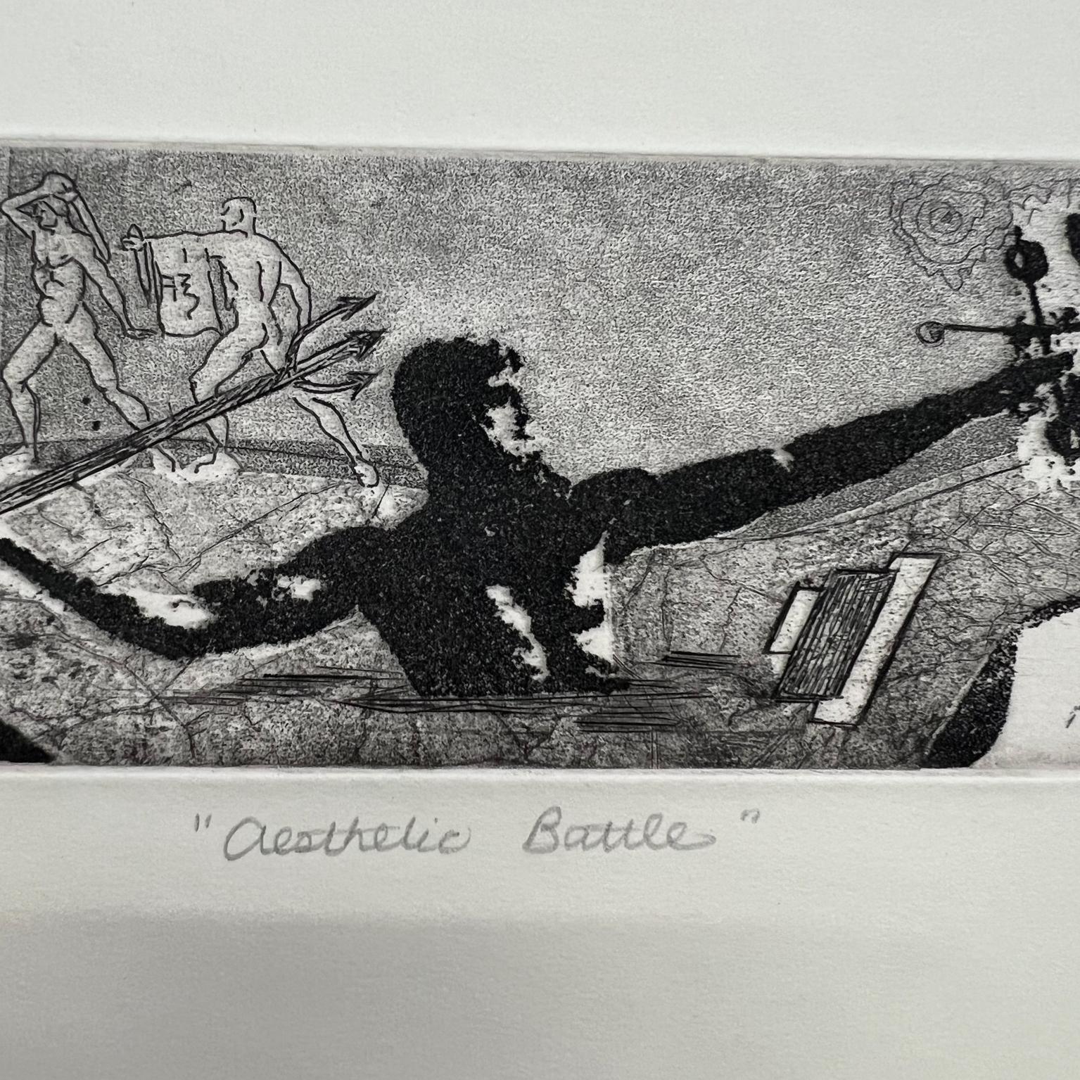 Ästhetische Schlacht 7/16 Signiert P. Schaewe Druck Kunstwerk auf Papier (Moderne) im Angebot