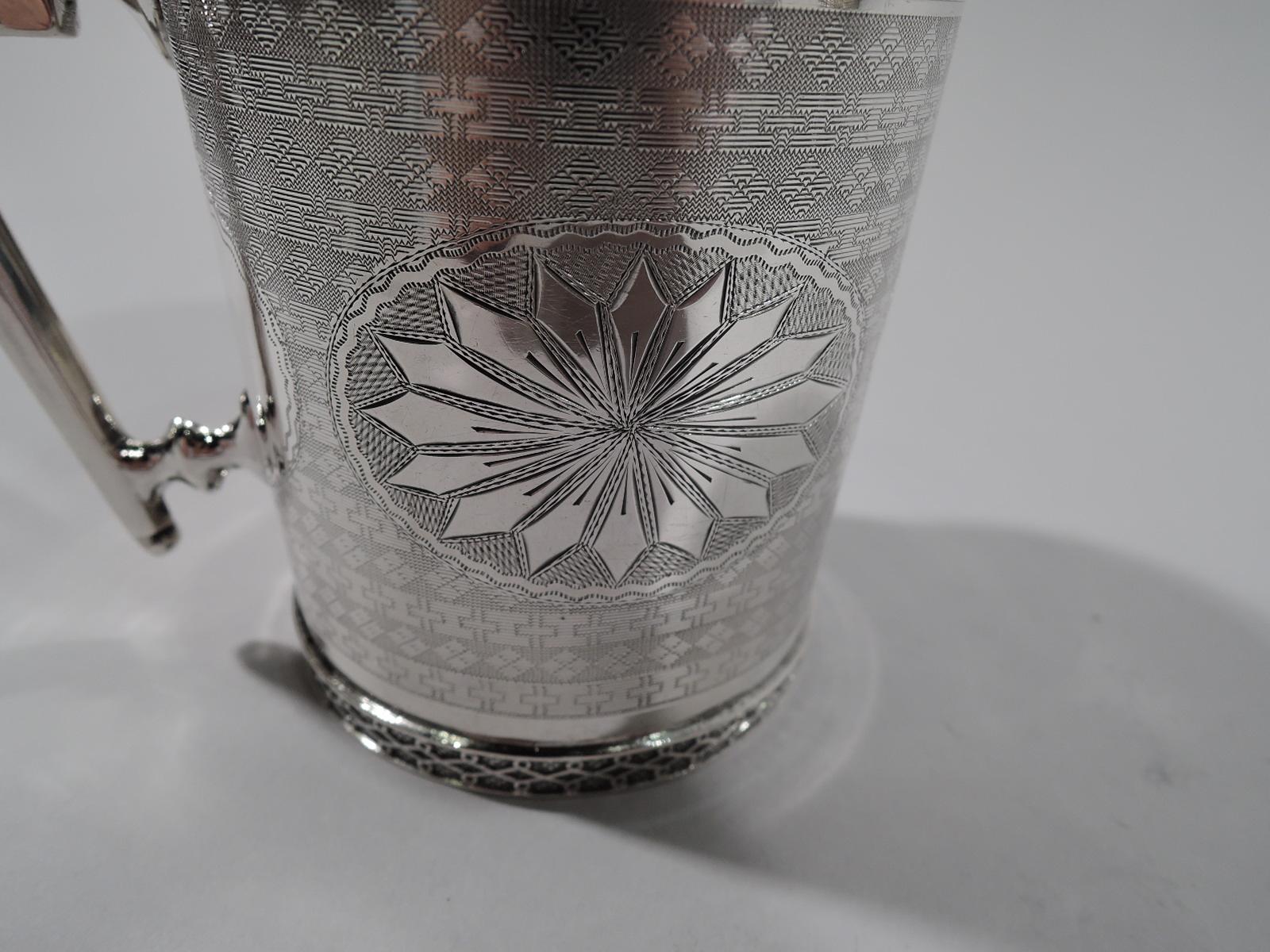 Aesthetic Movement Aesthetic Classical Coin Silver Baby Cup by Northwestern of Chicago