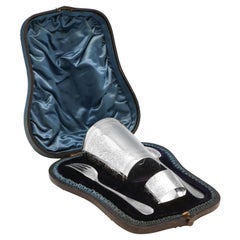 Aesthetic Design, Victorian Antique Sterling Silver Childs Set, 1890/1900
