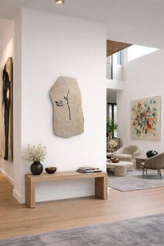 Estetico Branch fossilizzato con foglia solitaria, 50 milioni di anni fa