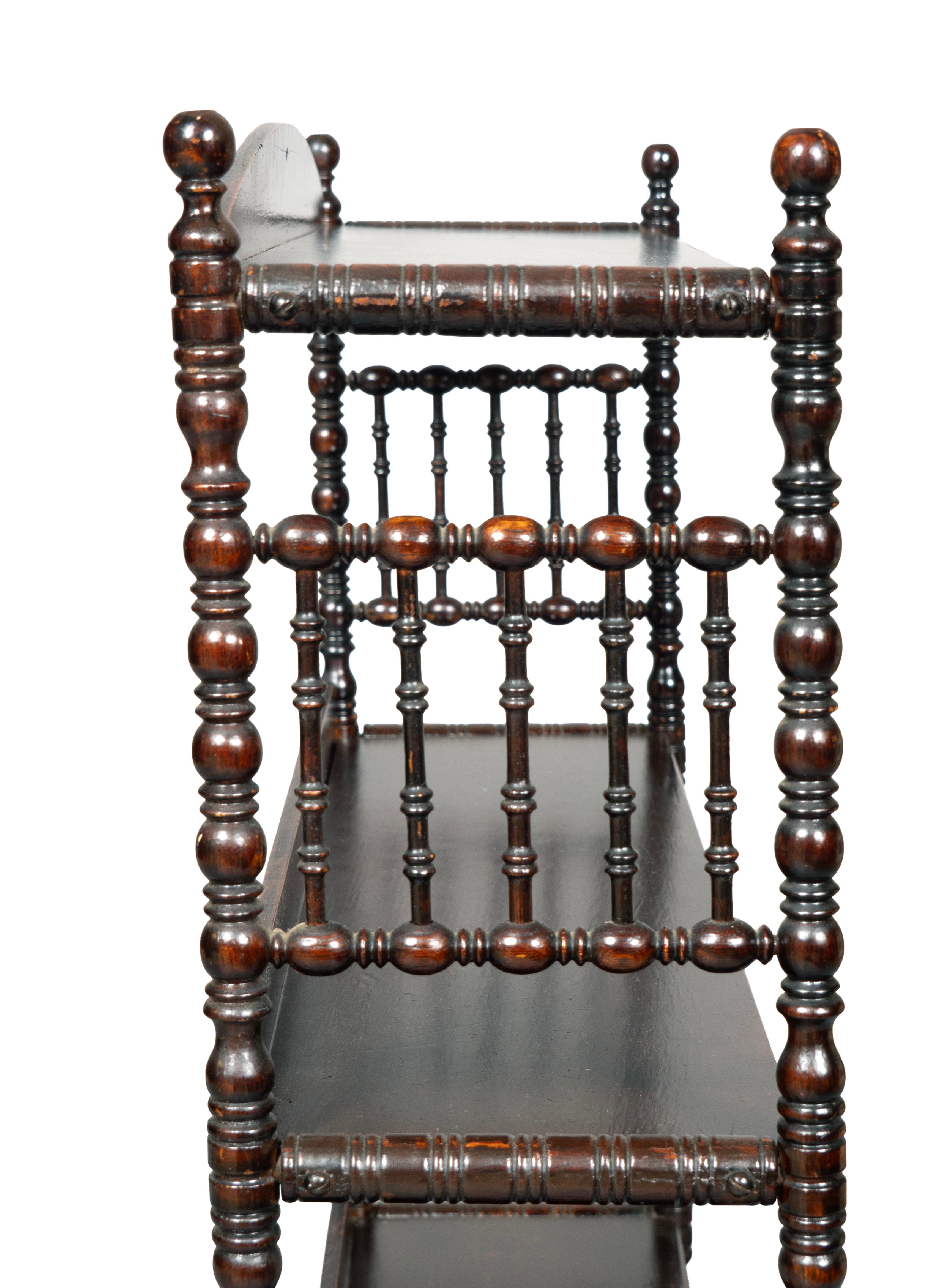 American Aesthetic Mahogany Hanging Shelf For Sale