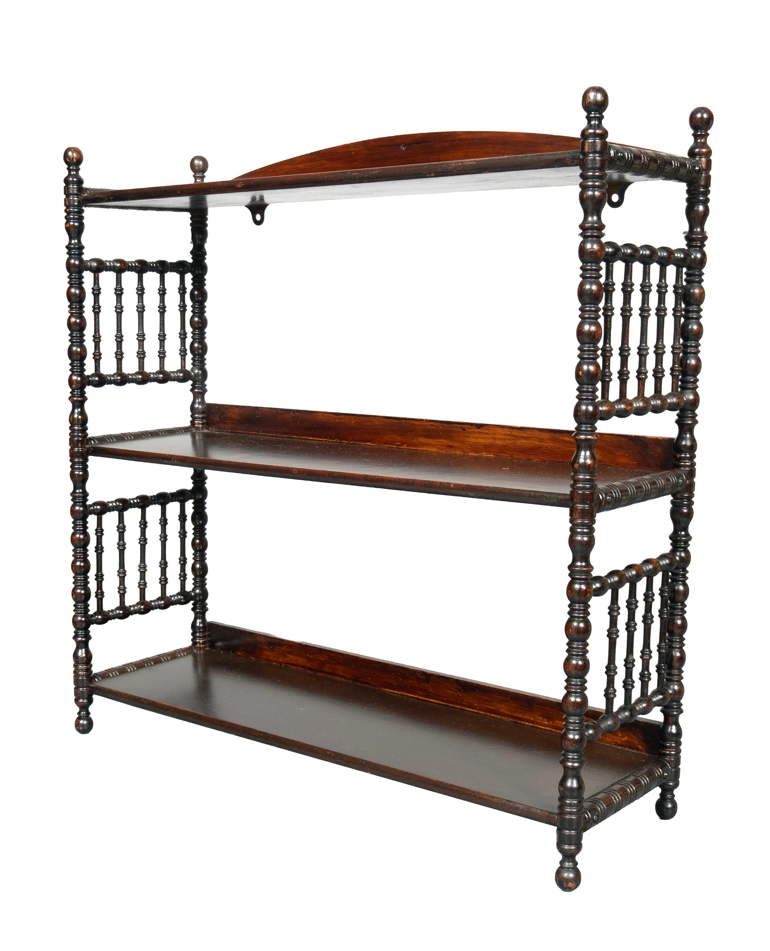 Ash Aesthetic Mahogany Hanging Shelf For Sale
