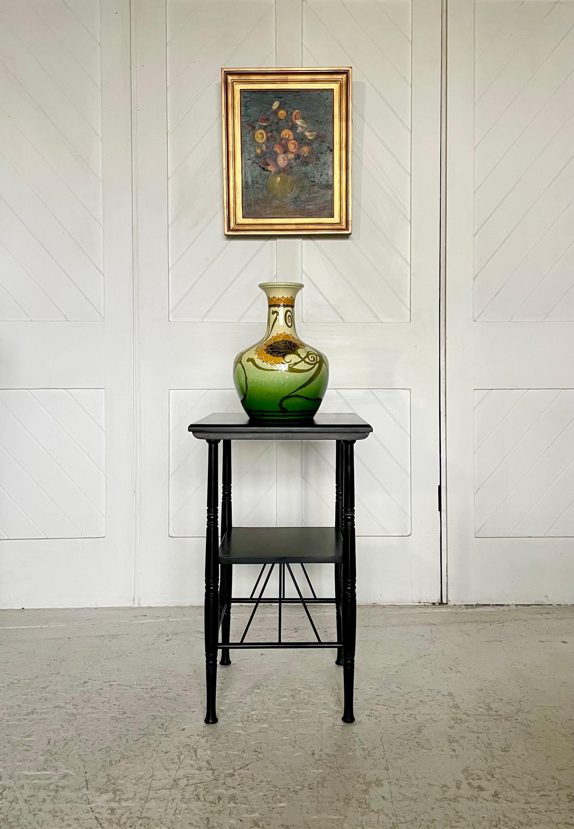 Ebonized Aesthetic Movement 2 Tier Side Table After A Design By E W Godwin For Sale