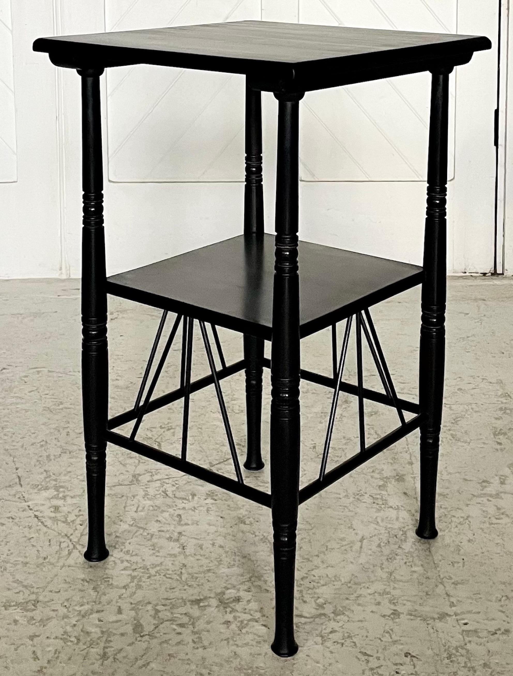 Aesthetic Movement 2 Tier Side Table After A Design By E W Godwin In Good Condition For Sale In Petworth, GB