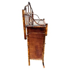 Aesthetic Movement Antique Burnt Bamboo Cabinet, England, Circa 1880s