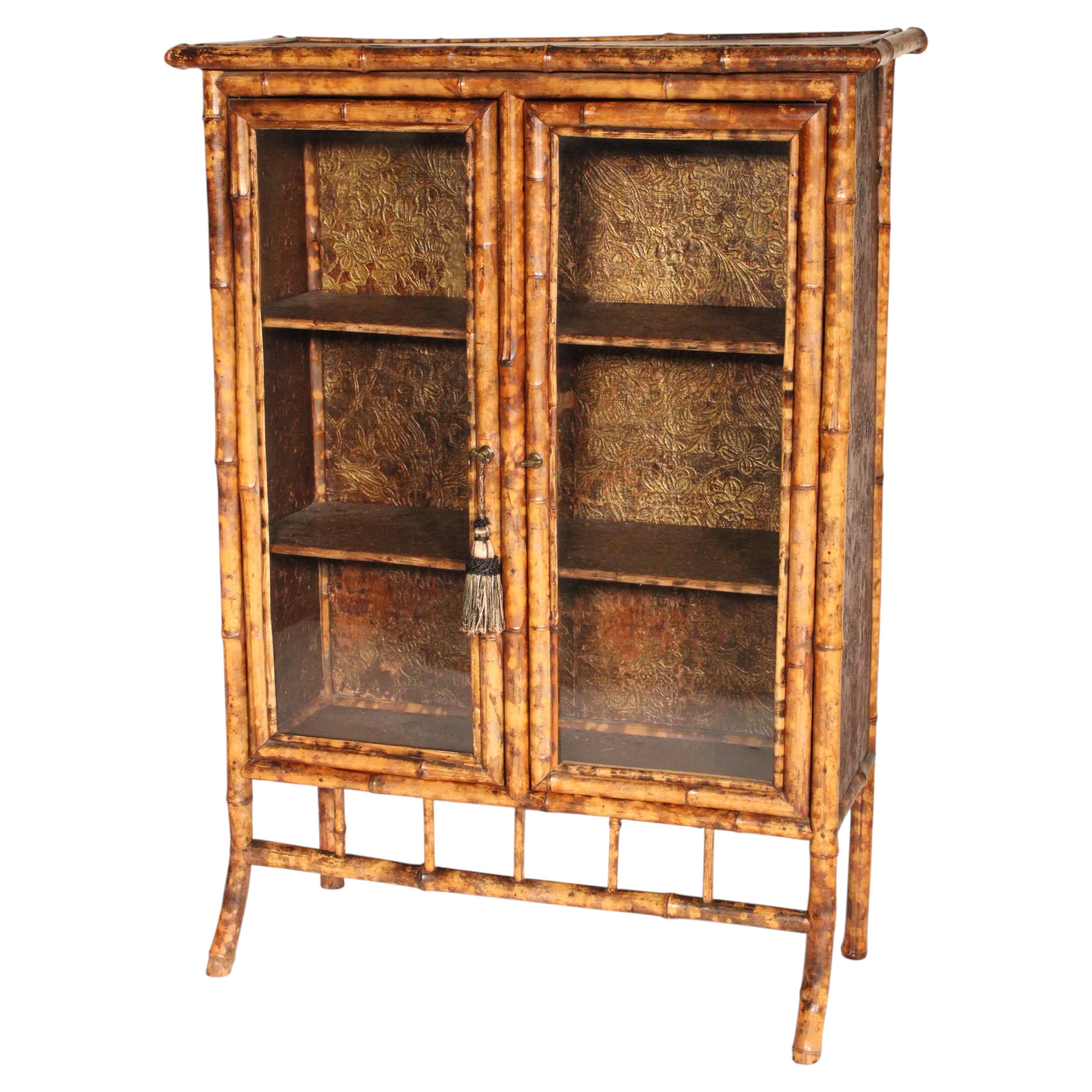 Aesthetic Movement Bamboo and Lacquer Book Case