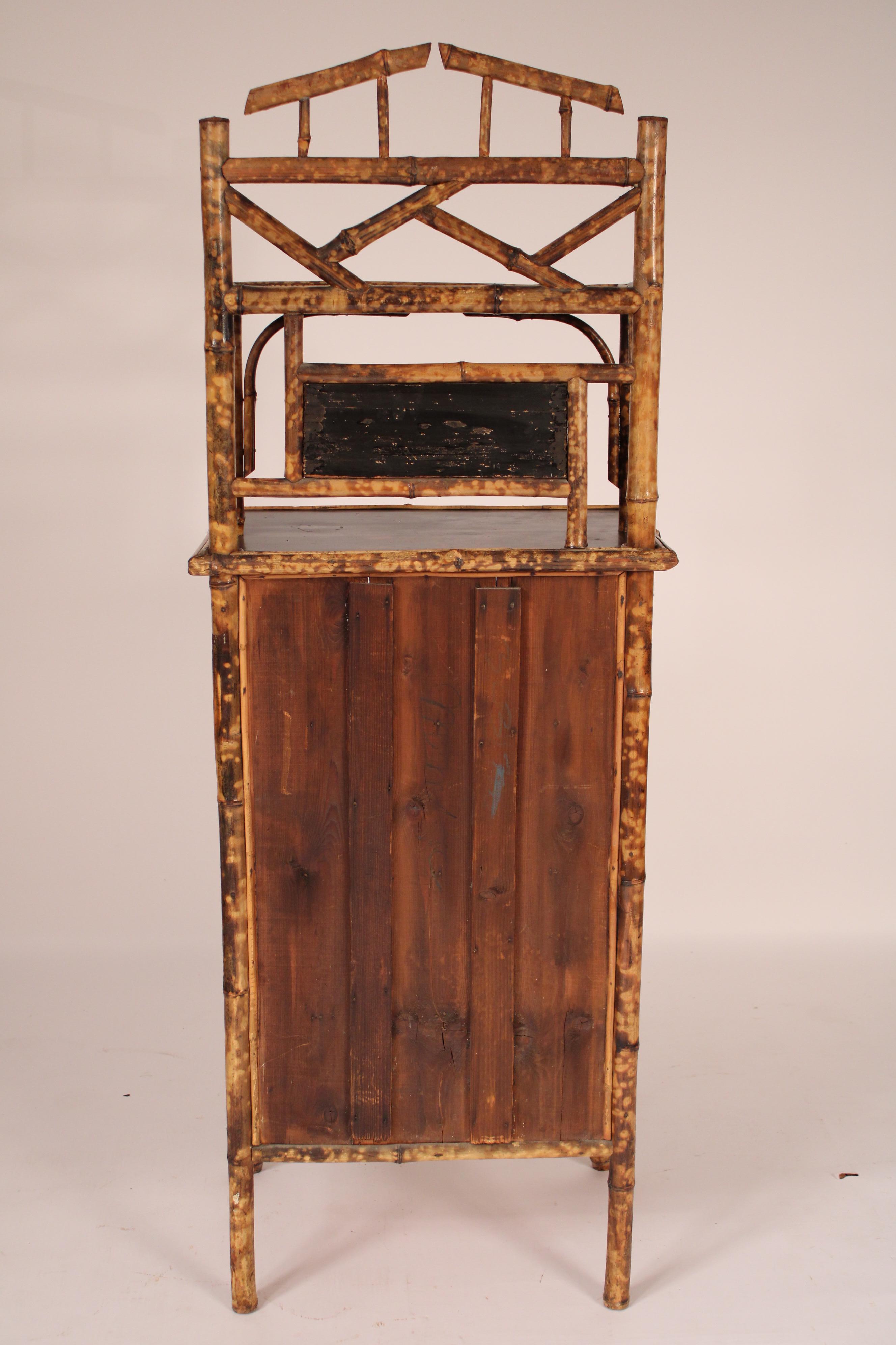 Aesthetic Movement bamboo and Lacquer Cabinet For Sale 5