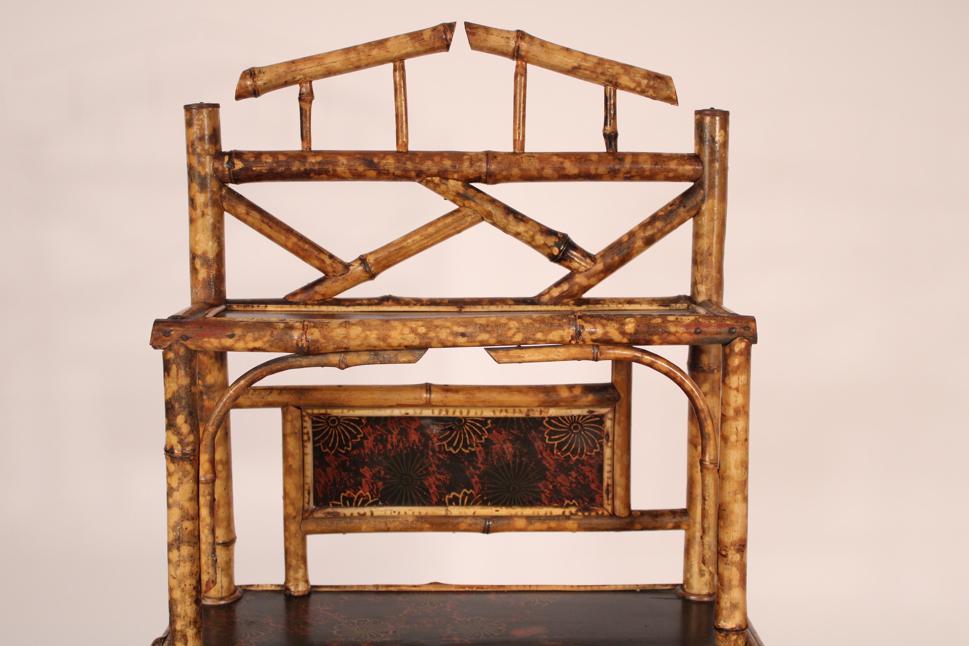Aesthetic Movement bamboo and Lacquer Cabinet For Sale 1