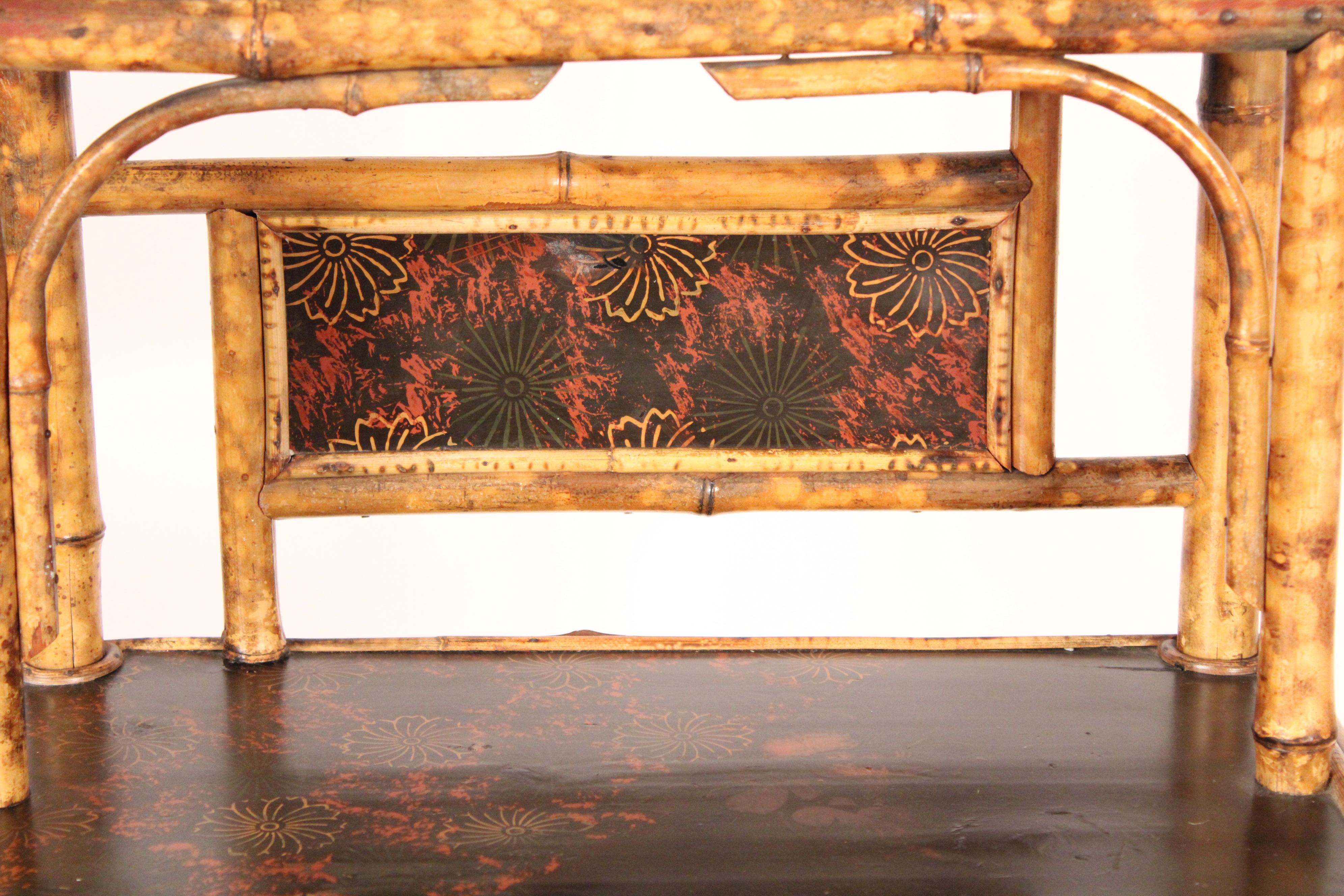 Aesthetic Movement bamboo and Lacquer Cabinet For Sale 2