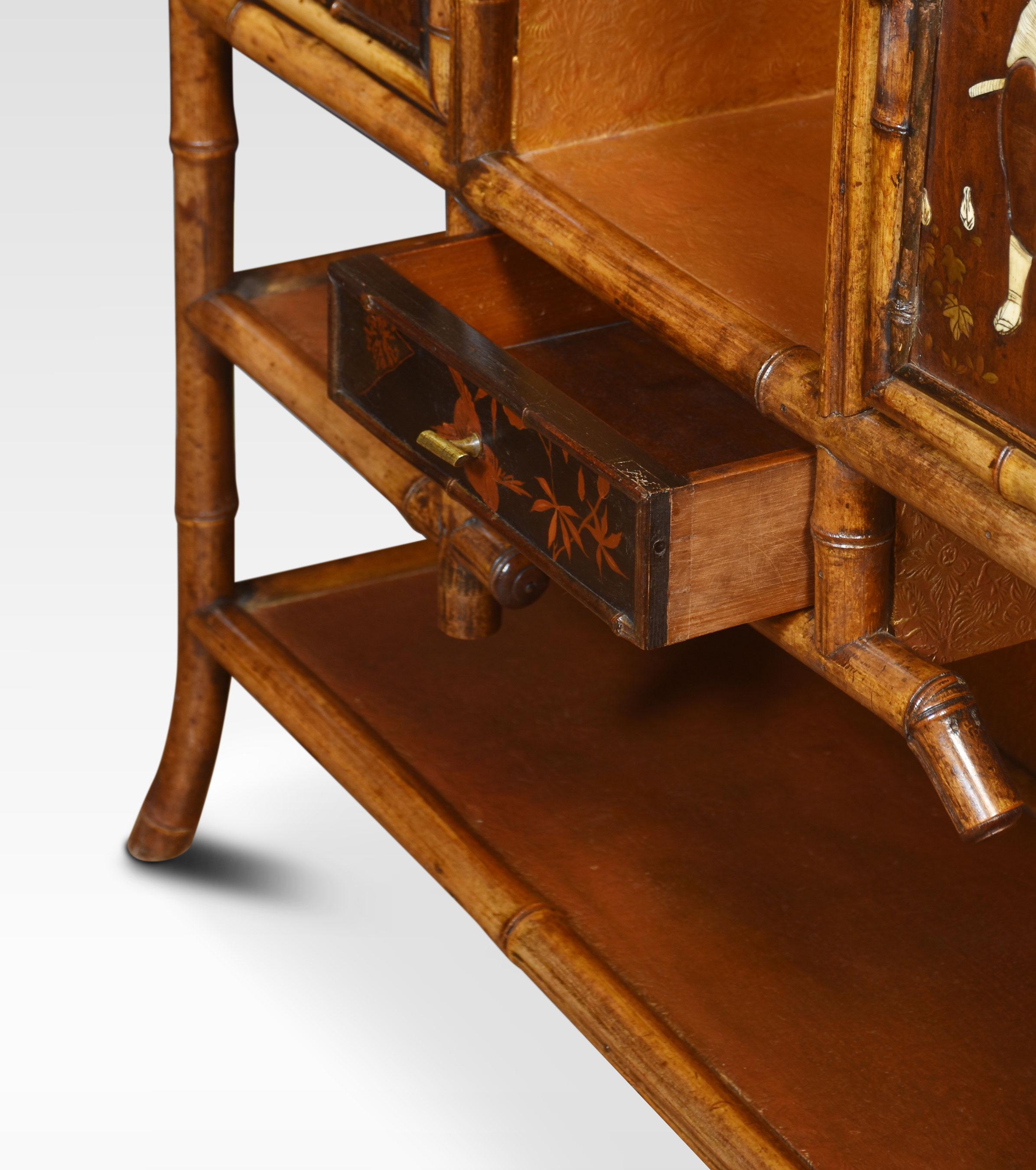 Aesthetic Movement Bamboo and Lacquer Cabinet 1