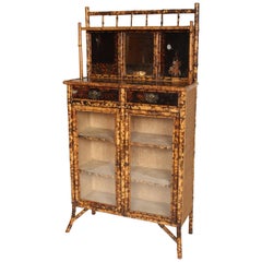 Antique Aesthetic Movement Bamboo and Lacquer Chiffonier