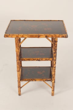 Aesthetic Movement bamboo and lacquer etagere