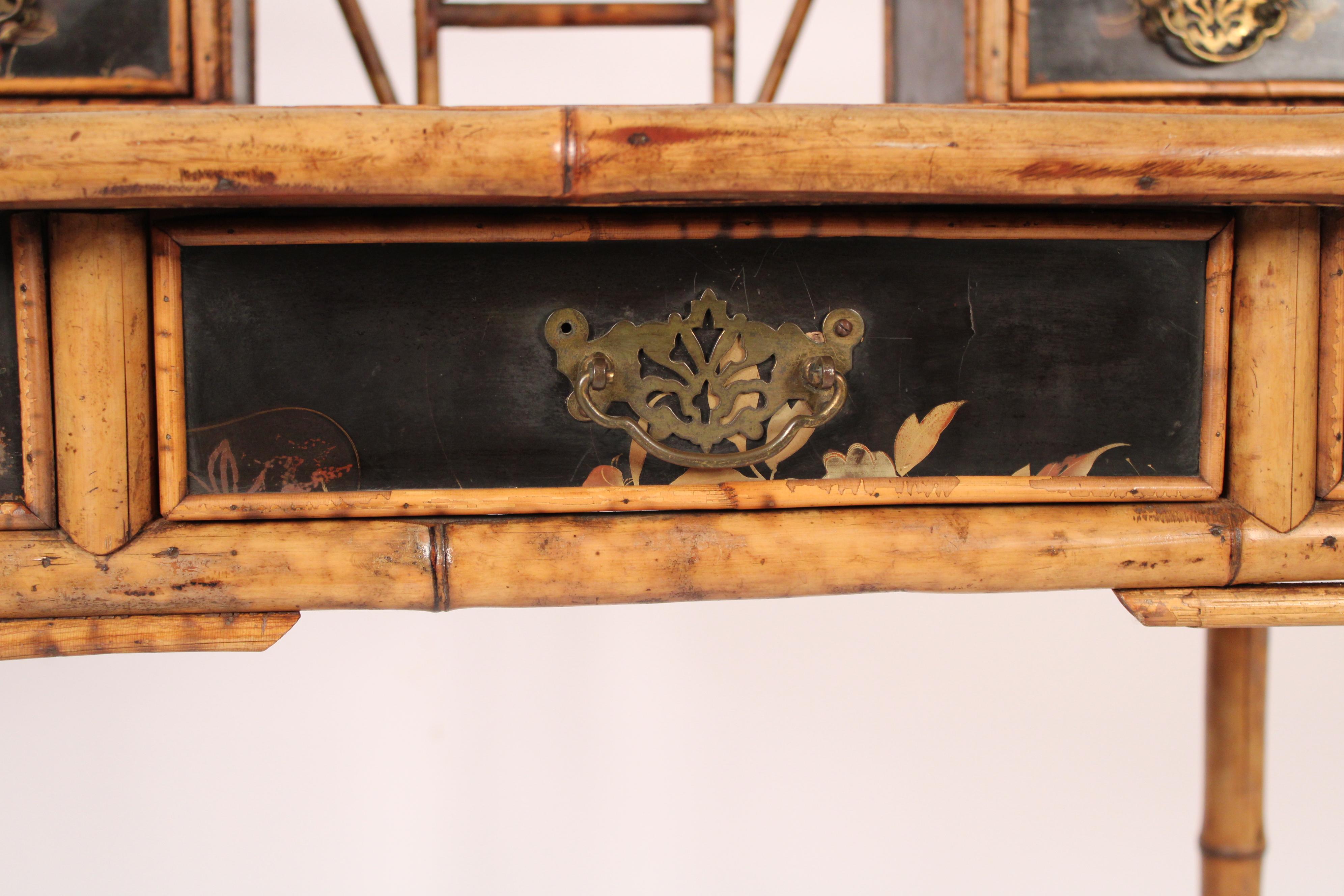 Aesthetic Movement Bamboo and Lacquer Writing Table 8