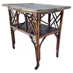 Table d'appoint en bambou laqué Aesthetic Movement