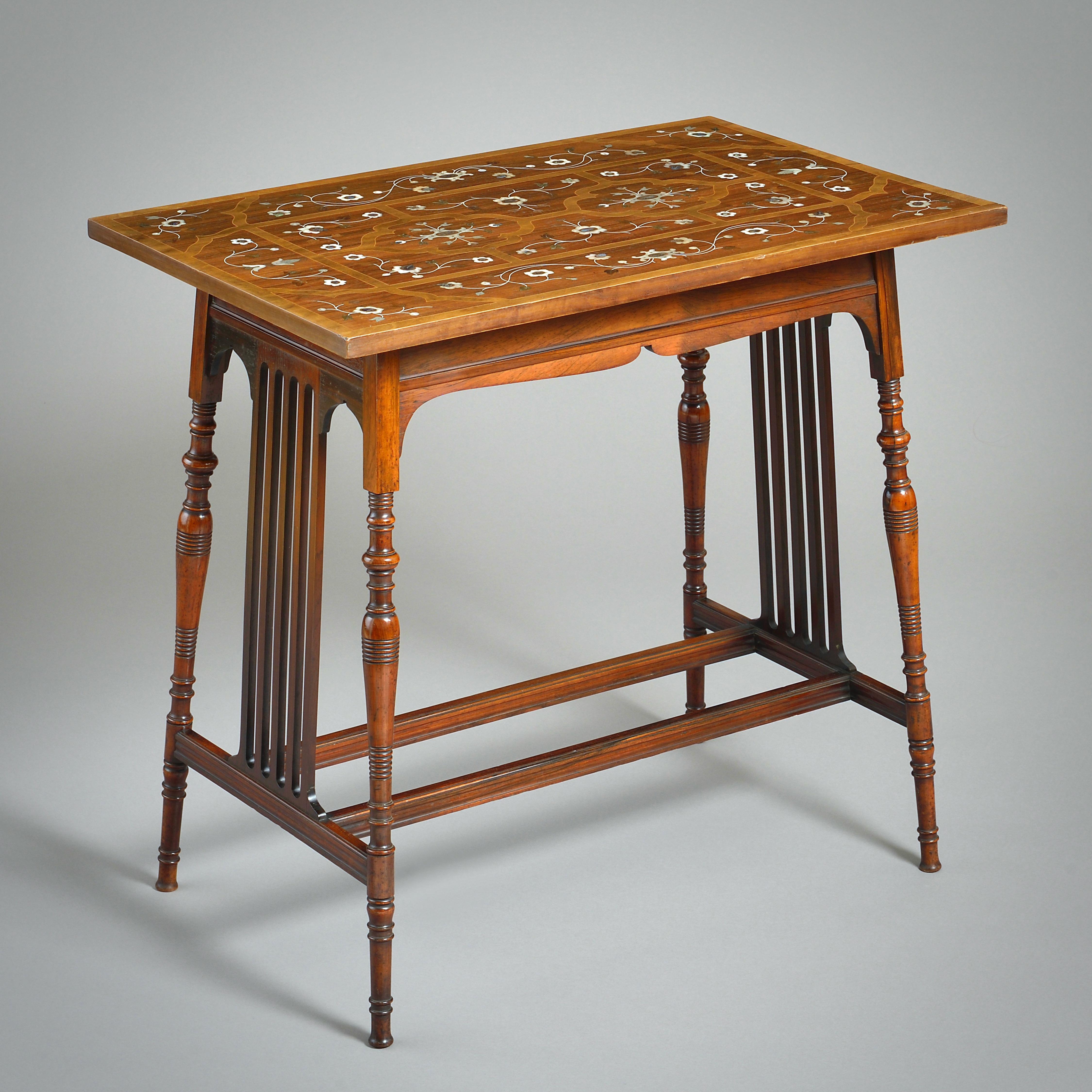 Aesthetic Movement Black Rosewood Centre Table In Good Condition For Sale In London, GB