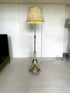 Aesthetic Movement Brass Adjustable Standard Lamp