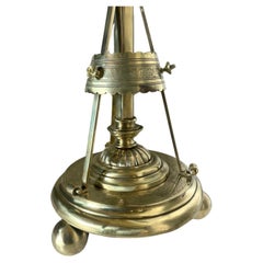 Aesthetic Movement Brass Adjustable Standard Lamp