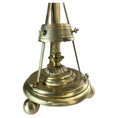 Aesthetic Movement Verstellbare Stehlampe aus Messing