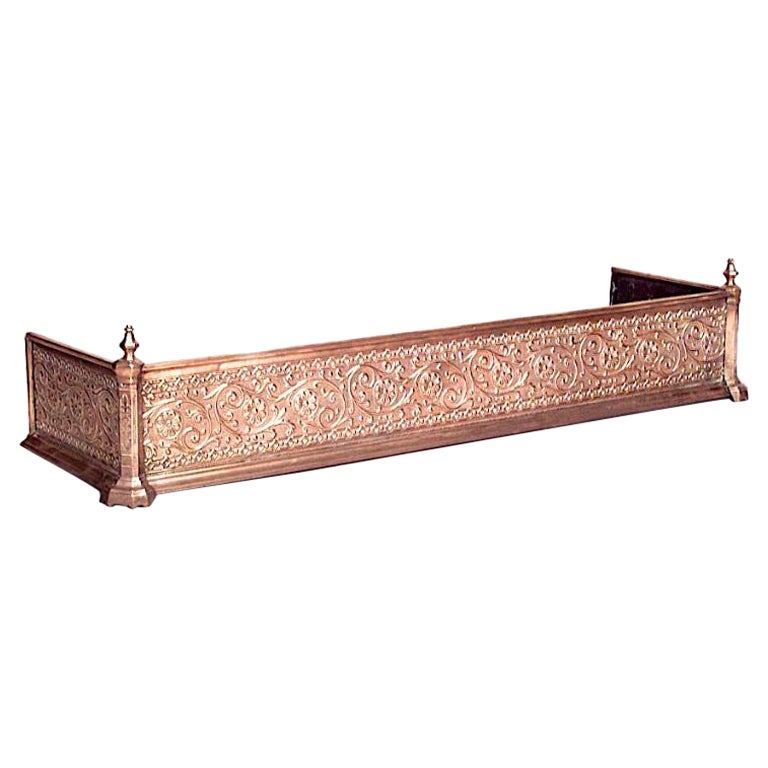 Aesthetic Movement Brass Fire Fender