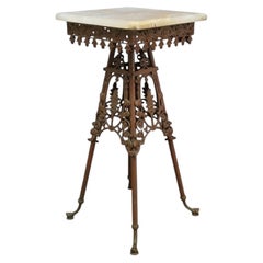 Aesthetic Movement Brass & Onyx Plant Stand C1880