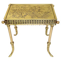 Mesa auxiliar de latón del Aesthetic Movement Atribuida a Charles Parker, circa 1880