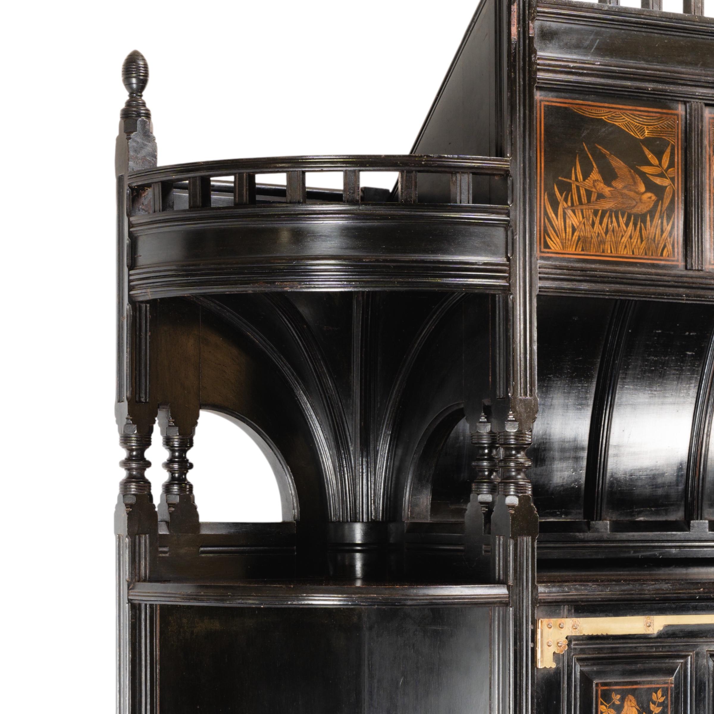 Aesthetic Movement Cabinet by T. E. Collcutt, Made by Collinson & Lock, London For Sale 5
