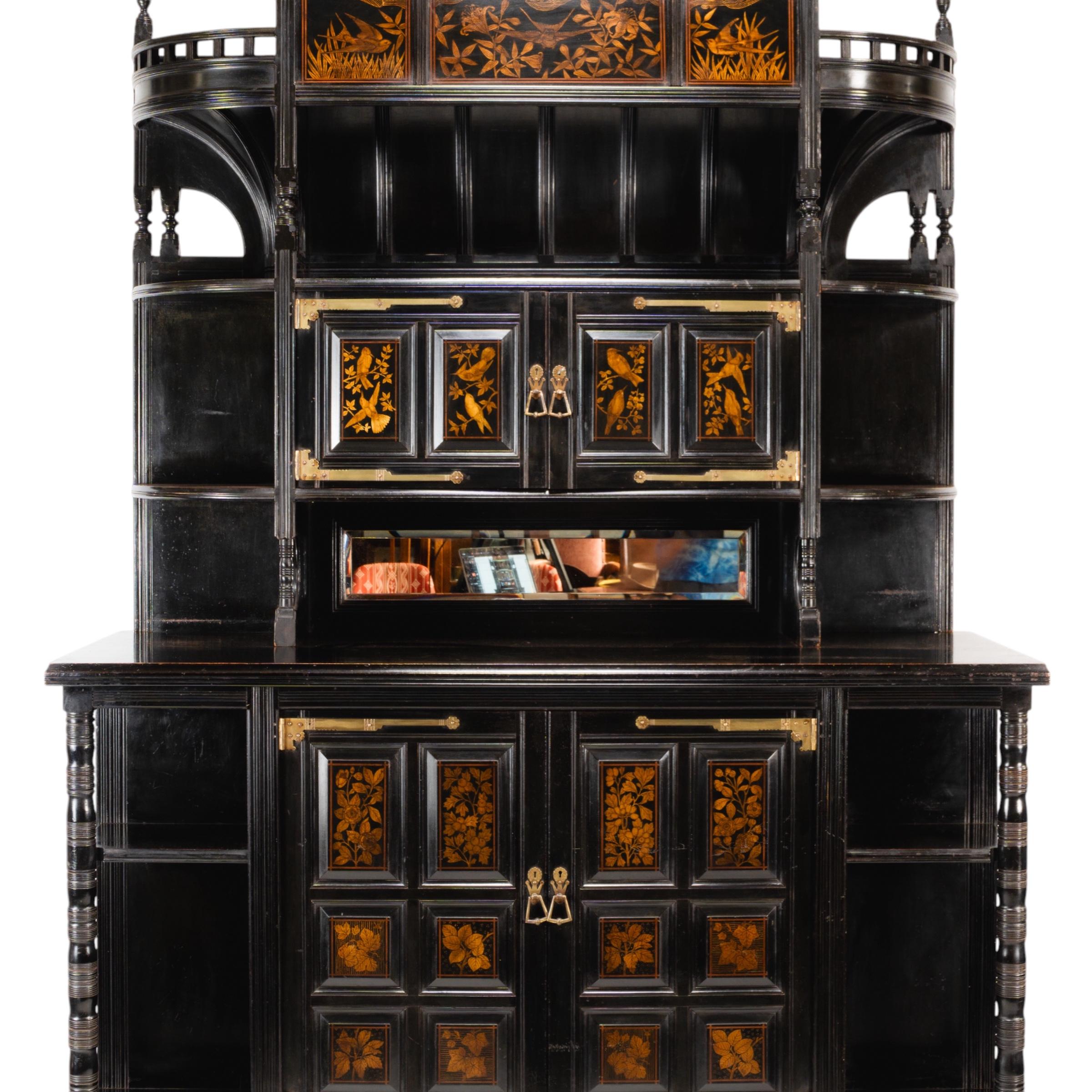 Aesthetic Movement Cabinet by T. E. Collcutt, Made by Collinson & Lock, London For Sale 8