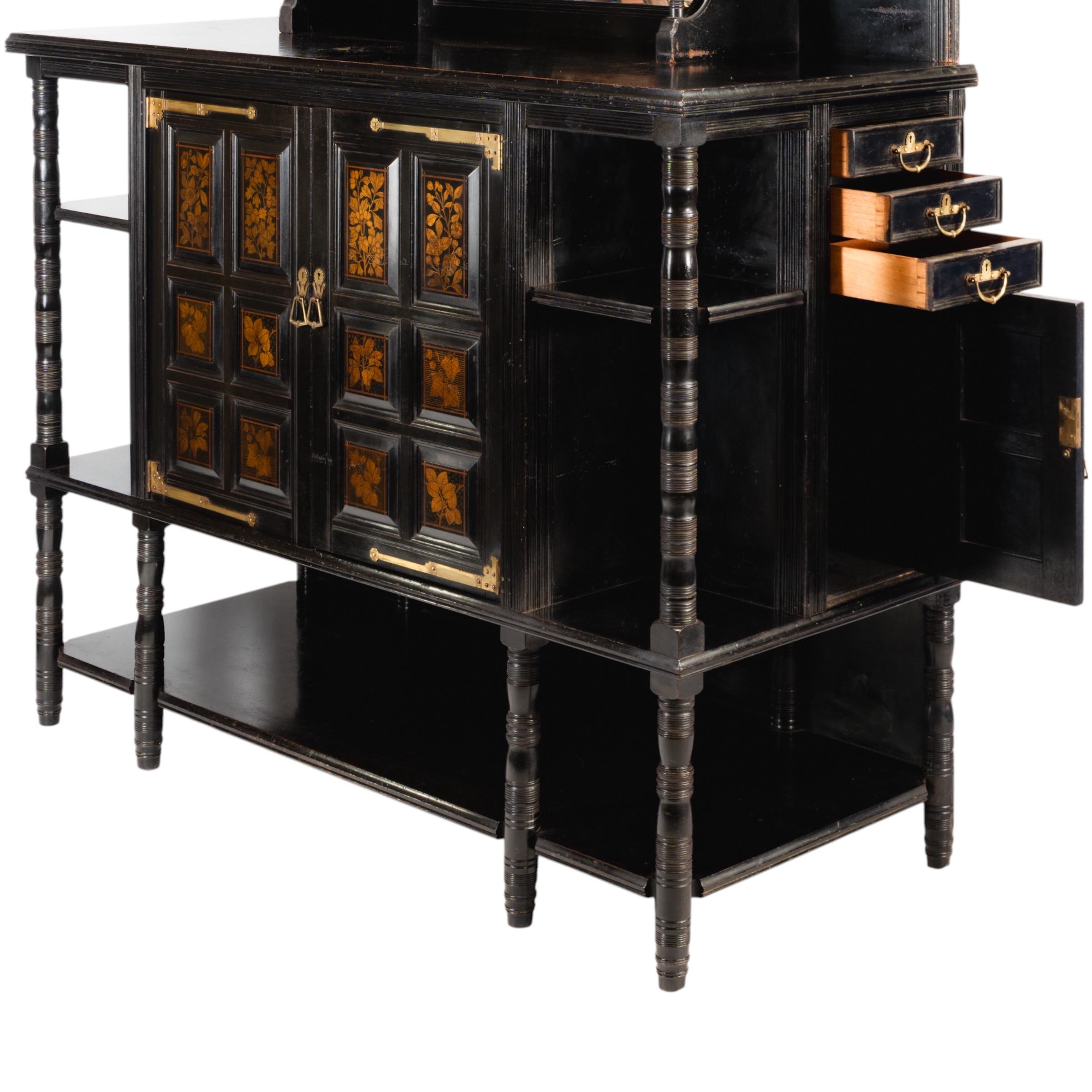 Aesthetic Movement Cabinet by T. E. Collcutt, Made by Collinson & Lock, London For Sale 13