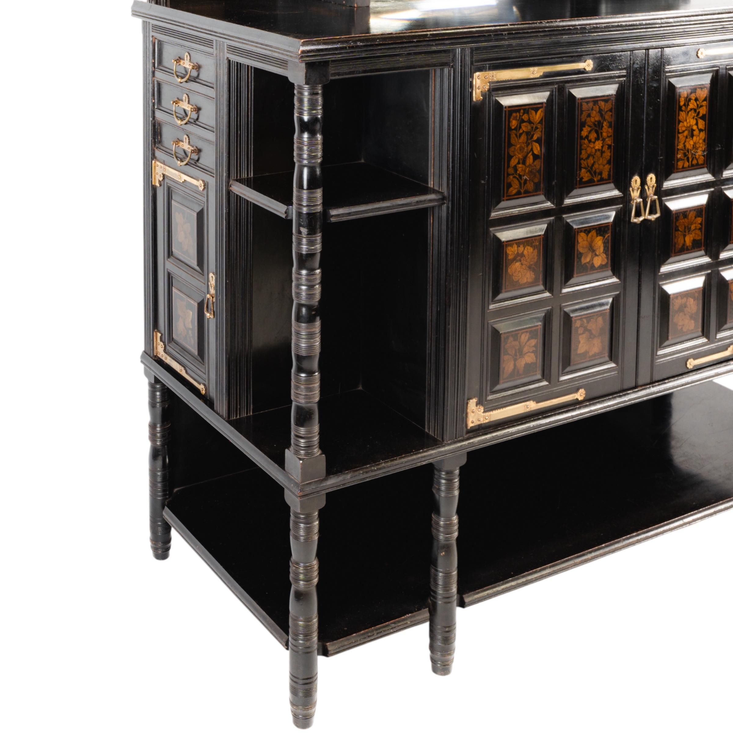 Aesthetic Movement Cabinet by T. E. Collcutt, Made by Collinson & Lock, London For Sale 14