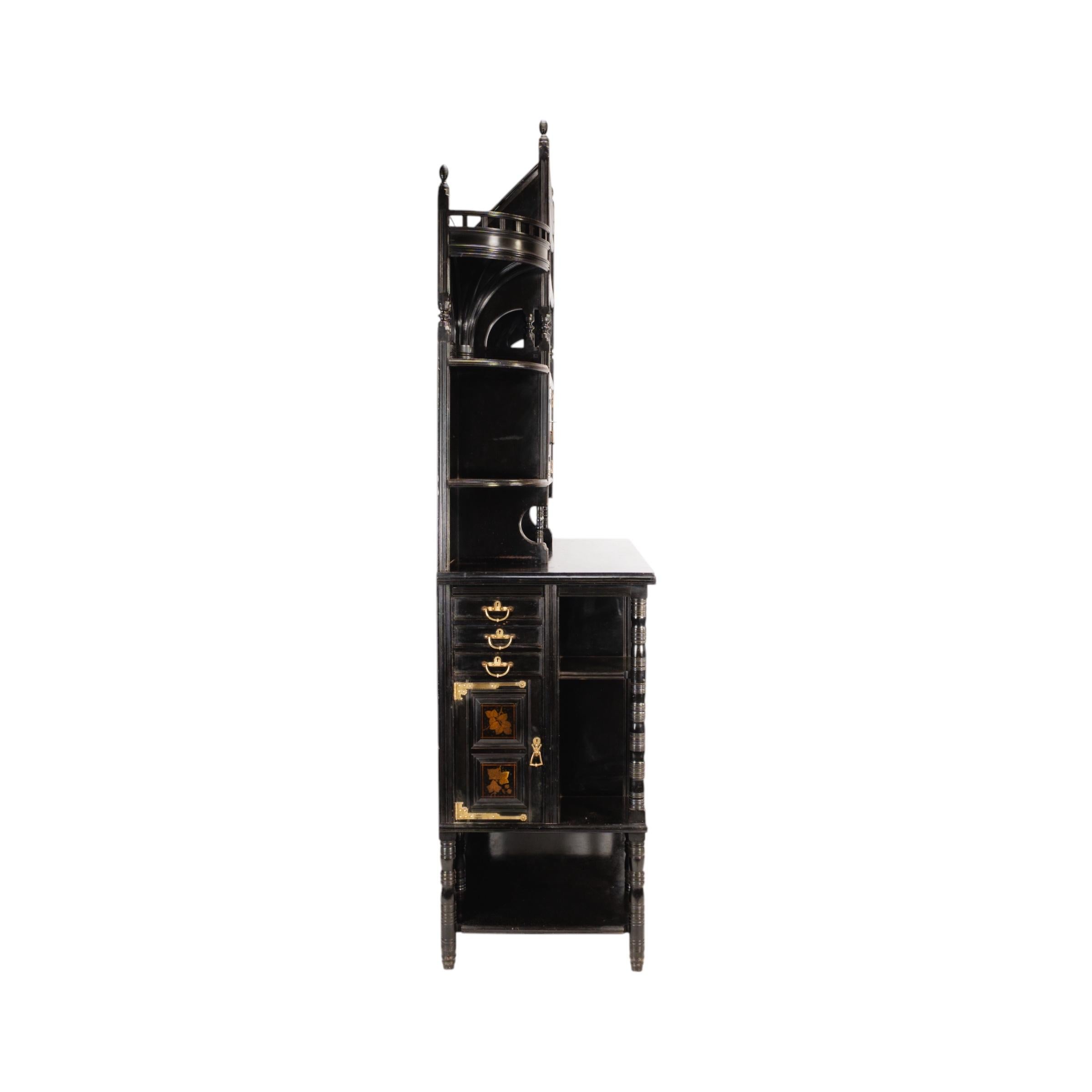 19th Century Aesthetic Movement Cabinet by T. E. Collcutt, Made by Collinson & Lock, London For Sale