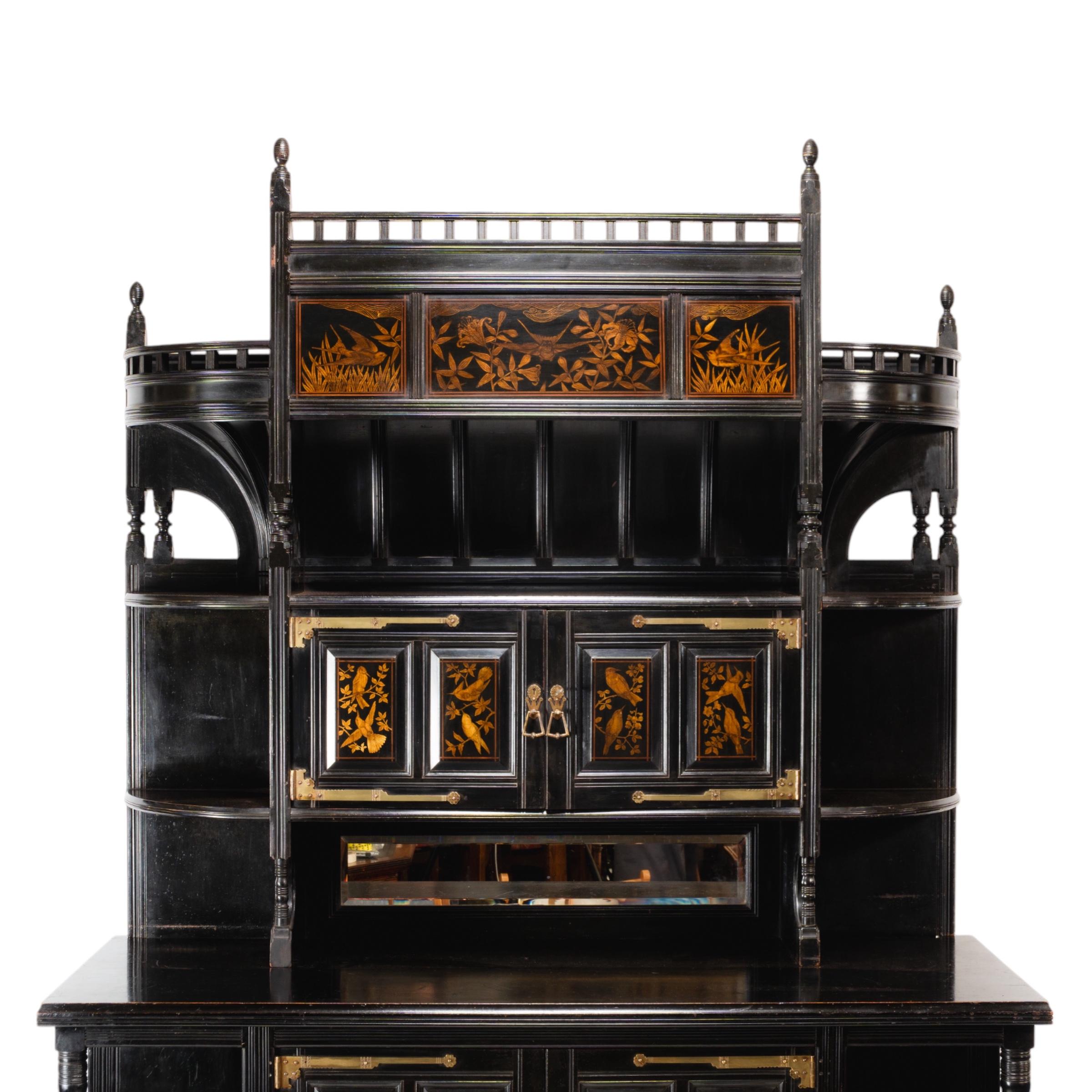 Aesthetic Movement Cabinet by T. E. Collcutt, Made by Collinson & Lock, London For Sale 1