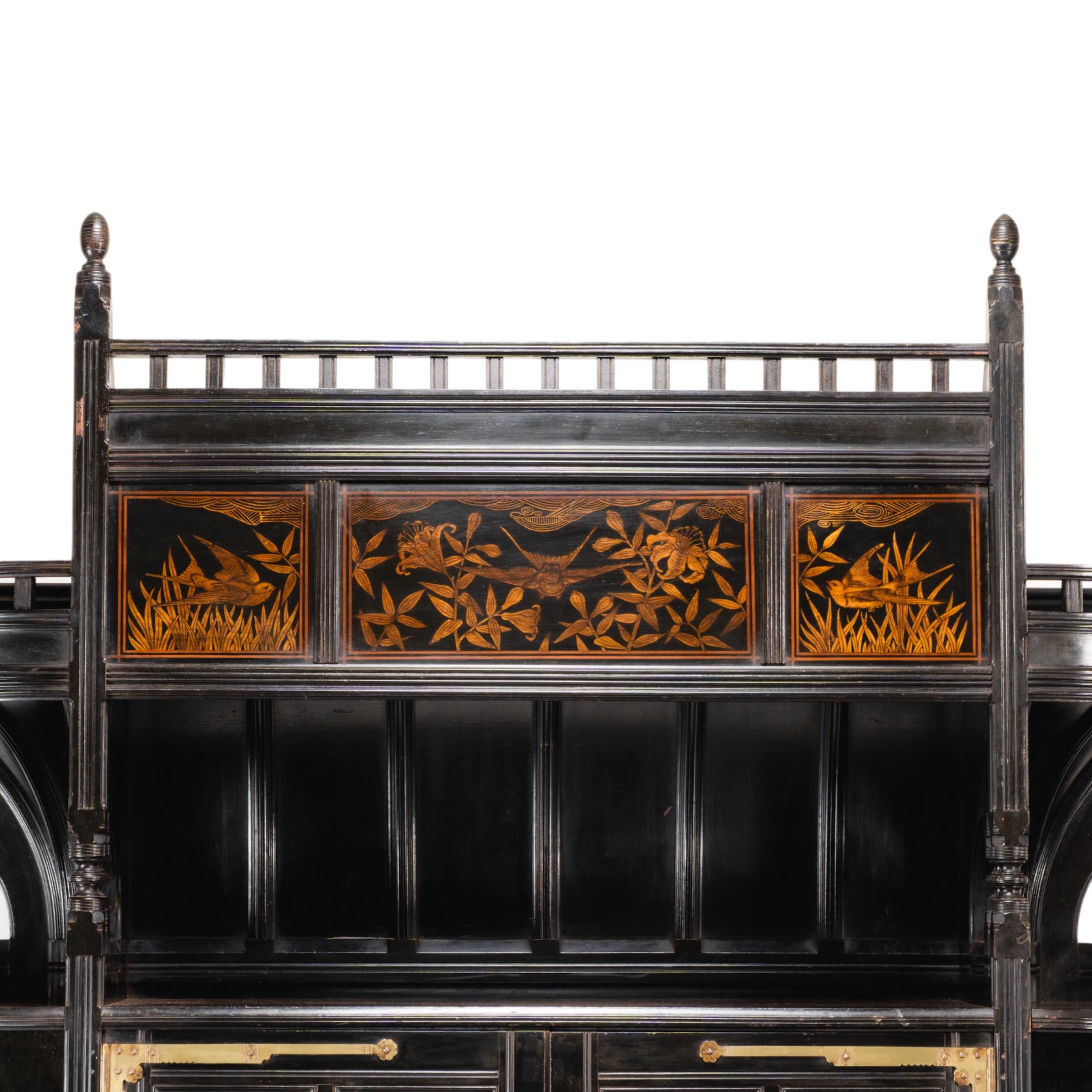 Aesthetic Movement Cabinet by T. E. Collcutt, Made by Collinson & Lock, London For Sale 2